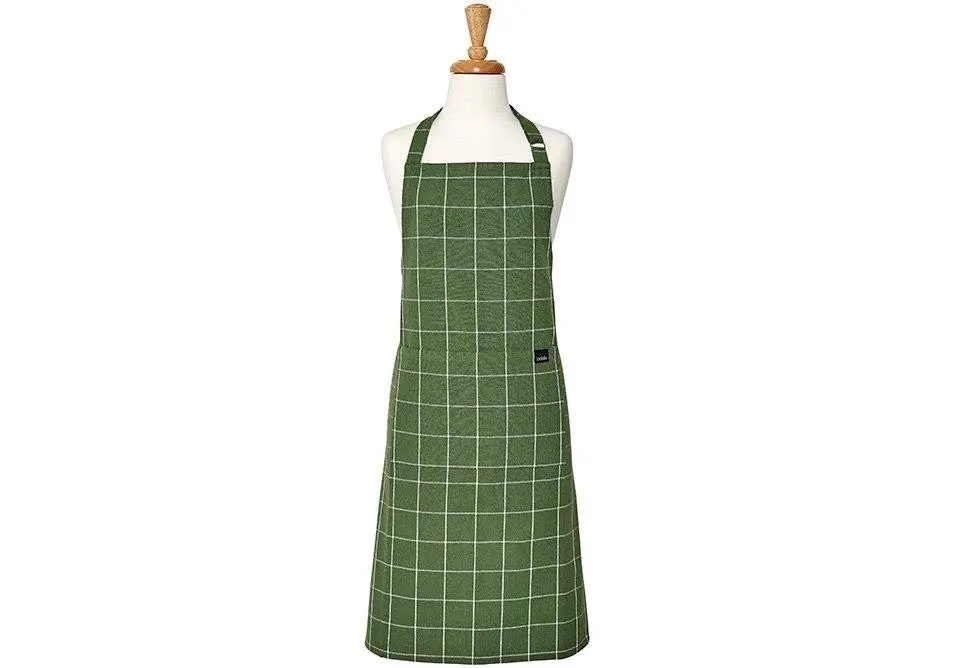 Ladelle Eco Check Green Apron