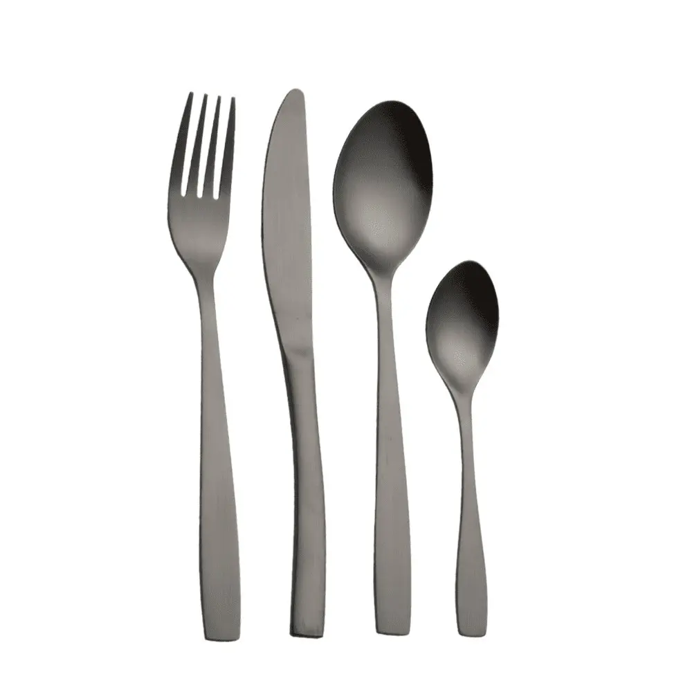 Gabel & Teller Satin Black 16 Piece Cutlery Set