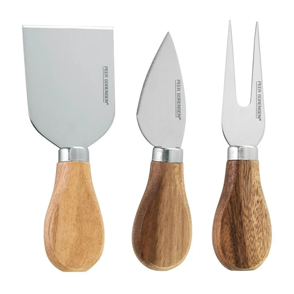 Peer Sorensen 4 Piece Cheese Block with 3 Cheese Knives 10x4.3x8.3cm