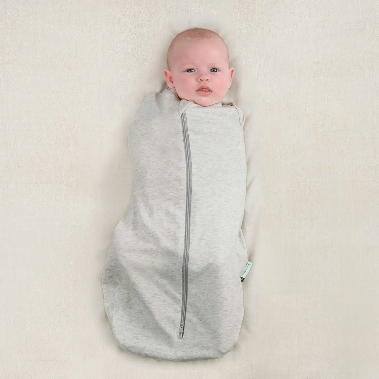 ergoPouch Cocoon Swaddle Bag Grey Marle TOG 1.0 Size 6-12 Months