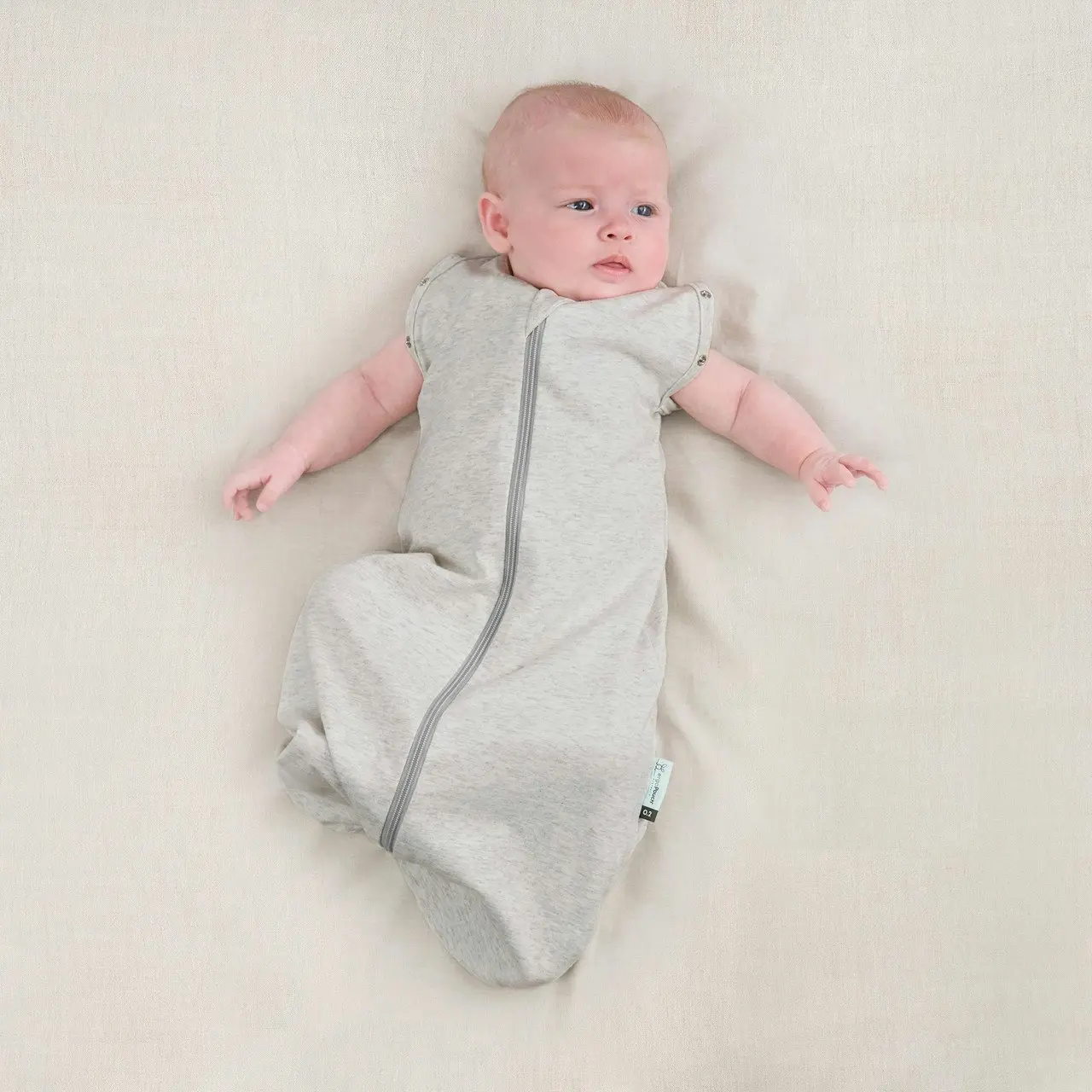 ergoPouch Cocoon Swaddle Bag Grey Marle TOG 1.0 Size 6-12 Months