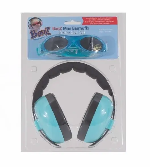 Banz Carewear Sunglasses/Ear Protection Baby Combo - Lagoon Blue