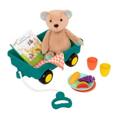 B. Classic Plush Bear, Board Book & Deluxe Picnic Set