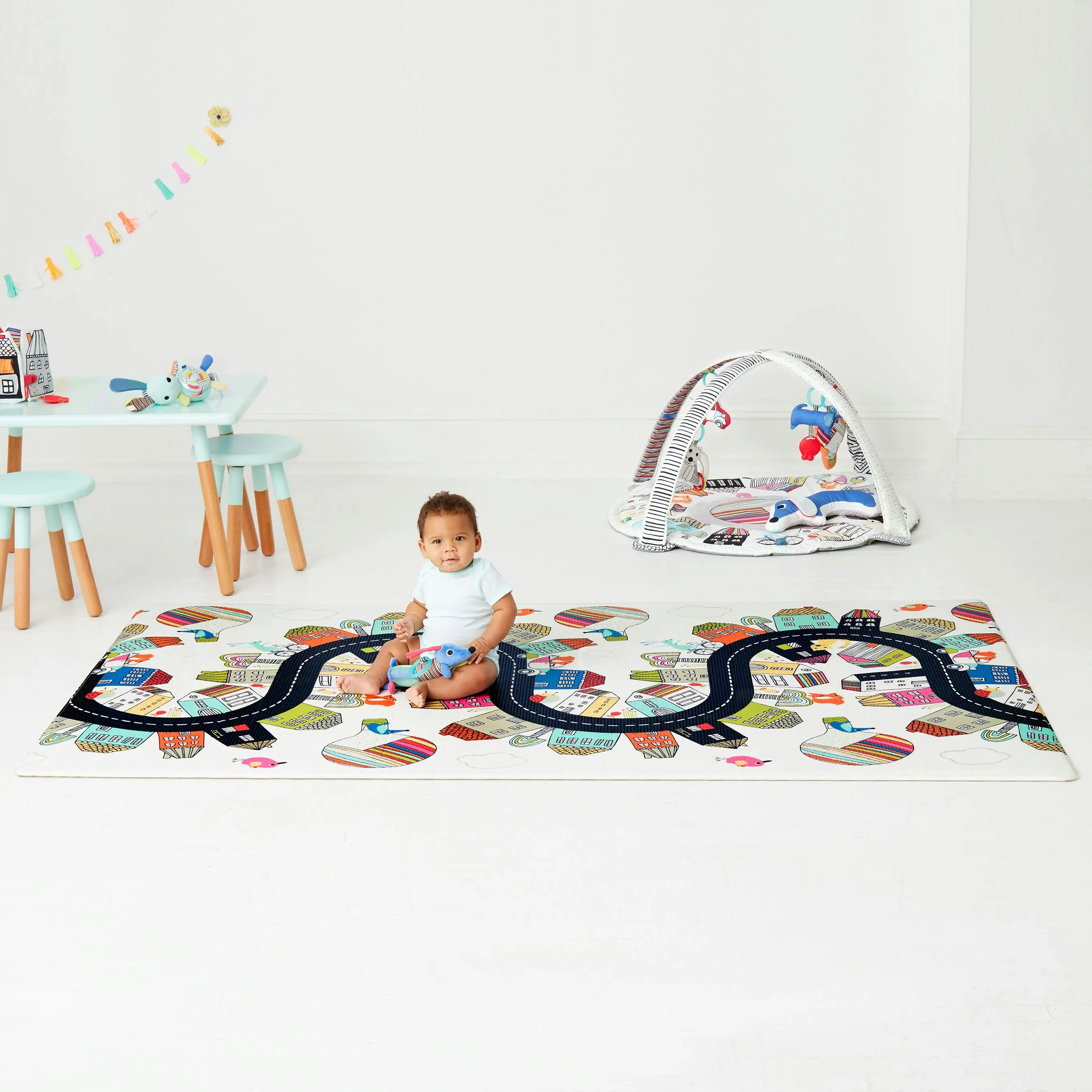 Skip Hop Doubleplay Reversible Playmat - Vibrant Village