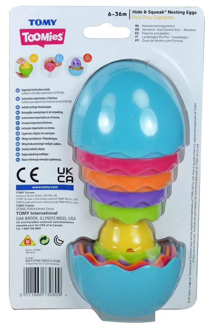 TOMY Hide & Squeak Nesting Eggs