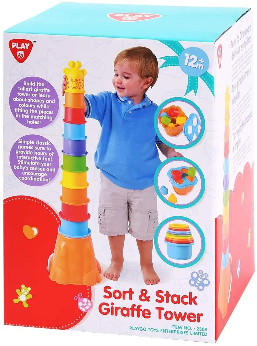 Giraffe Activity Centre Stacking Cups with Sorter Bucket