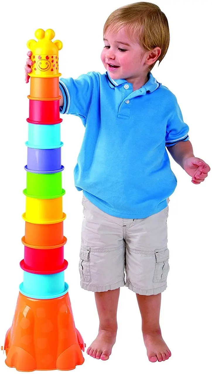 Giraffe Activity Centre Stacking Cups with Sorter Bucket