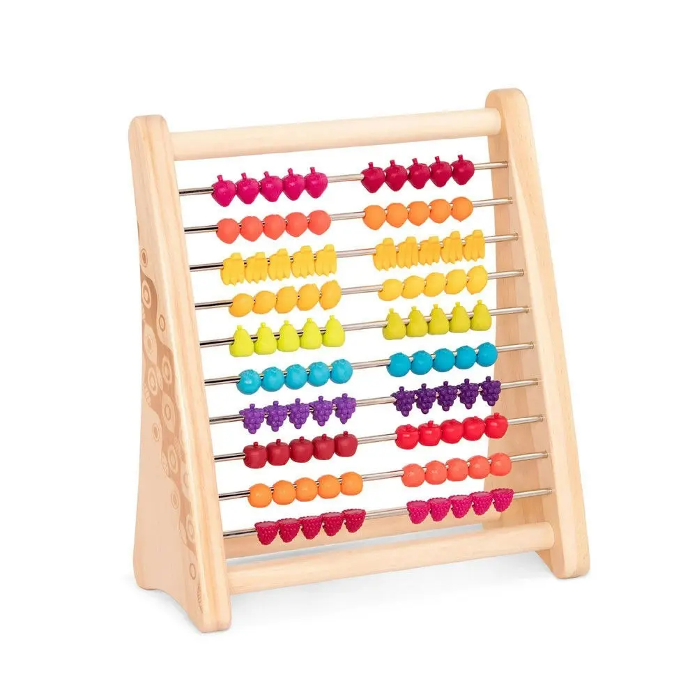 Wooden Abacus with fruits