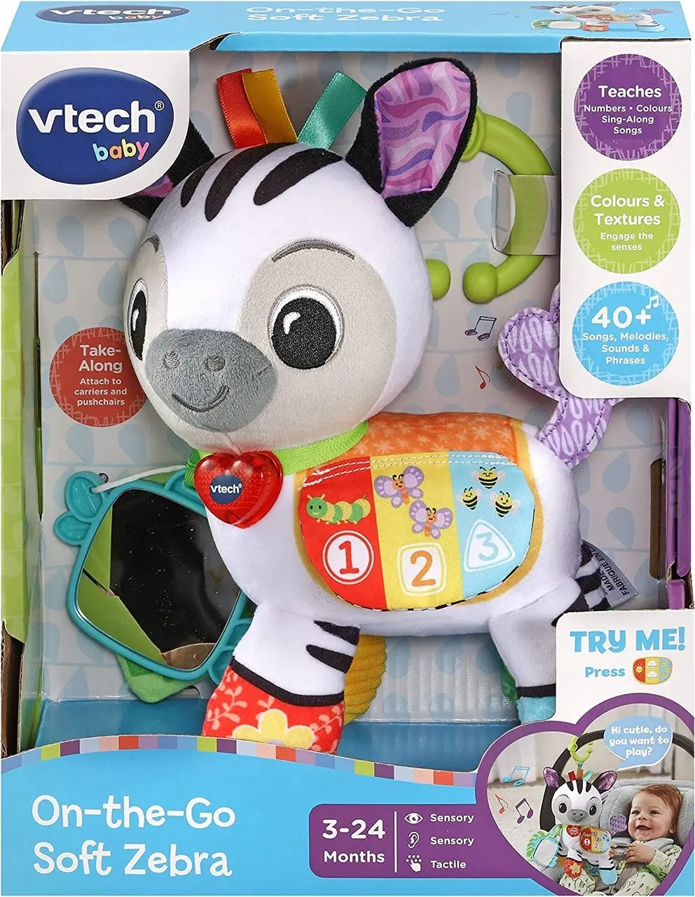 VTech On-The-Go Soft Zebra