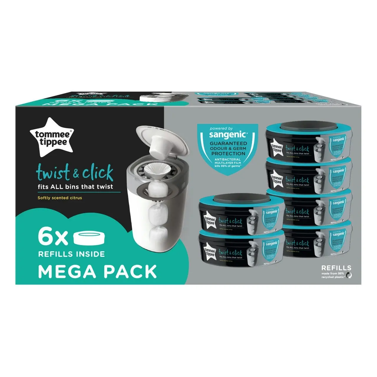 Tommee Tippee Twist & Click Refill 6 Pack