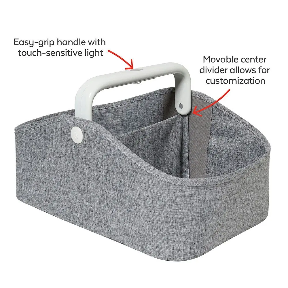 Skip Hop Nursery Style Light Up Nappy Caddy Heather Grey