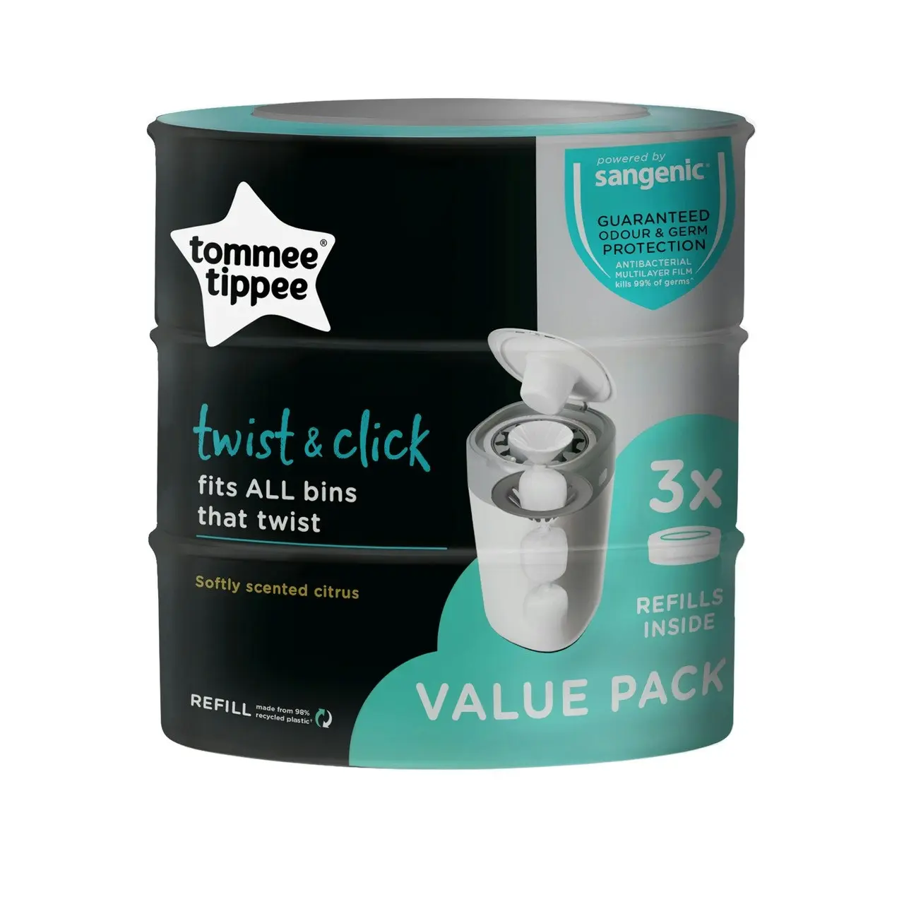 Tommee Tippee Twist & Click Refill 3 Pack