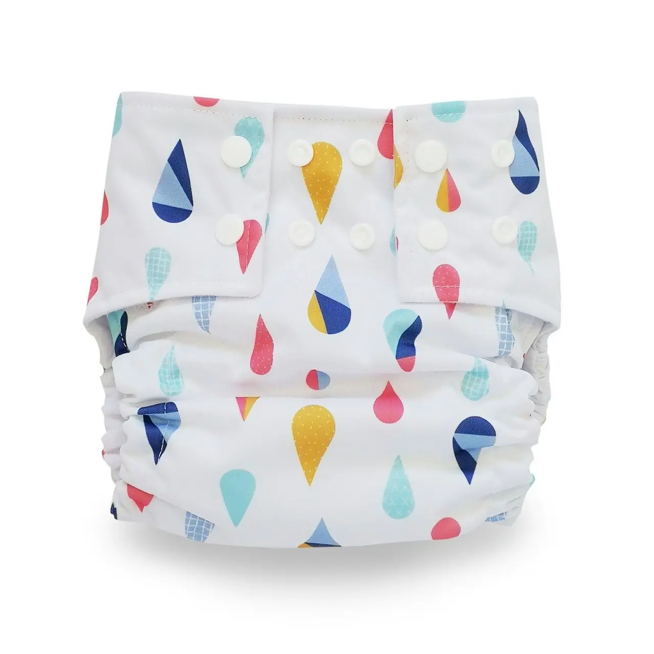 Plum Cloth Nappy & Bamboo Liner Raindrop