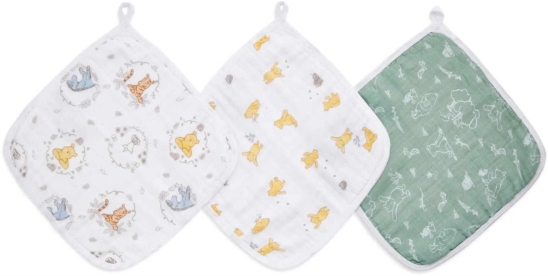 Aden Anais Disney Winnie Friends 3 Pack Washcloths