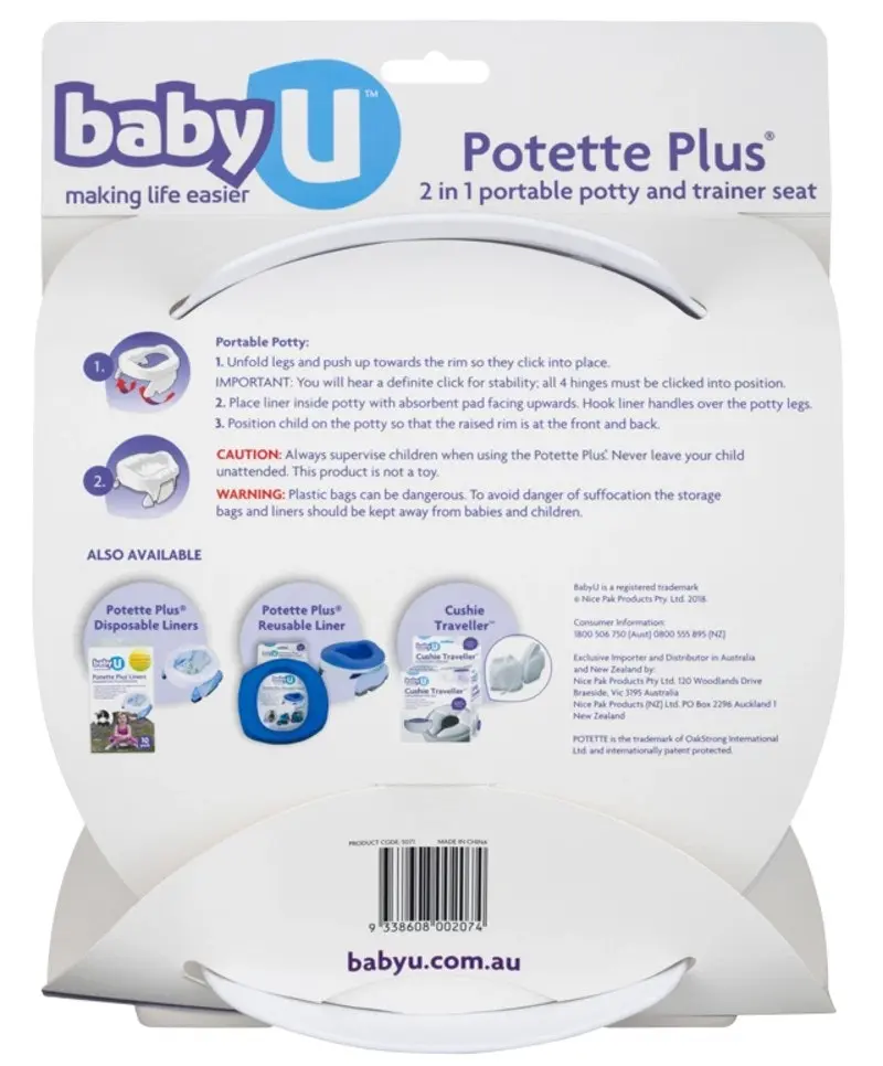 Baby U Potette Plus Portable Potty & Trainer Set