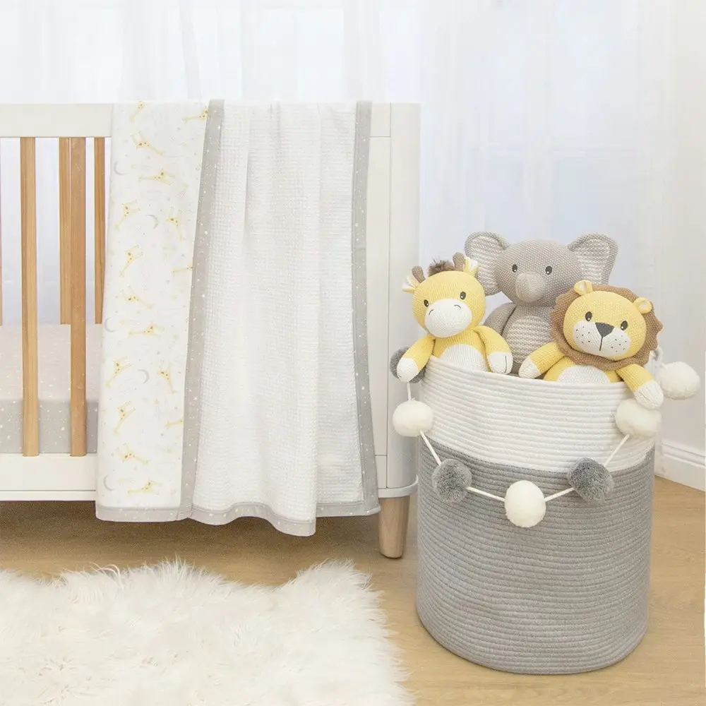 Cot Waffle Blanket 5PC - Up Up & Away