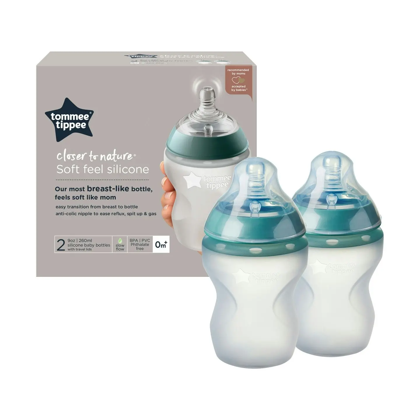 Tommee Tippee Ctn Silicone Bottle 260 ML 2 Pack