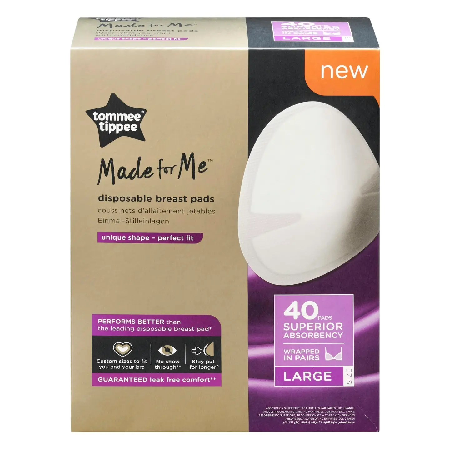 Tommee Tippee Breast Pads Daily Large 40 Pack