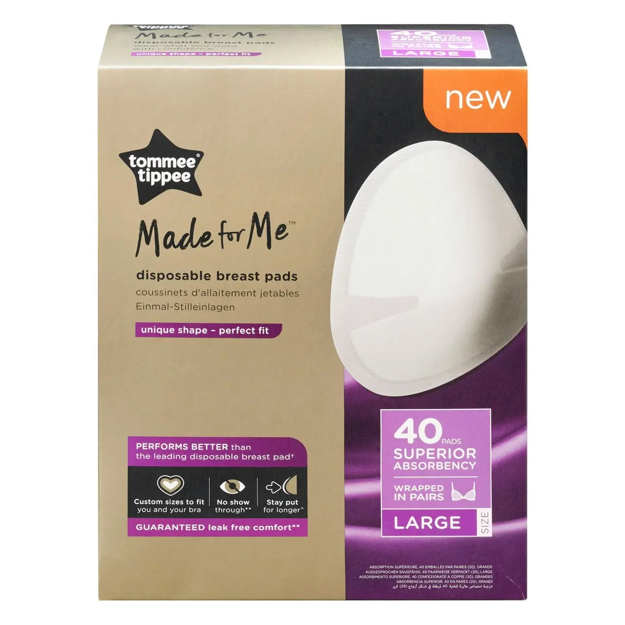 Tommee Tippee Breast Pads Daily Large 40 Pack