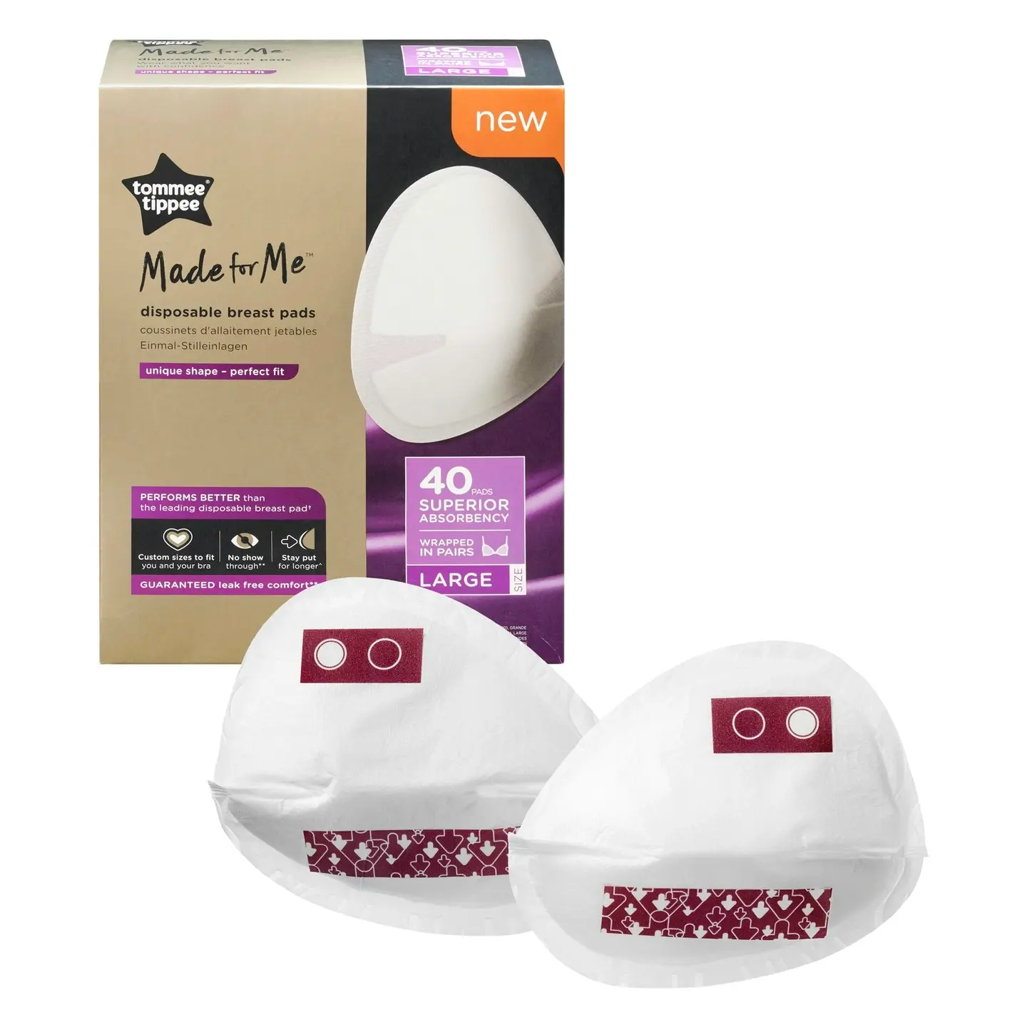 Tommee Tippee Breast Pads Daily Large 40 Pack