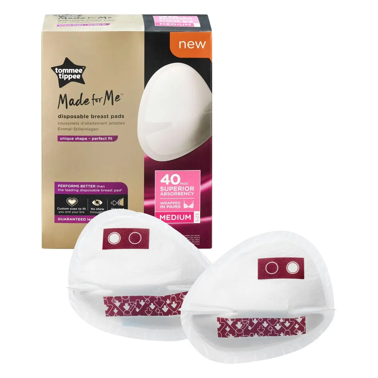 Tommee Tippee Breast Pads Daily Medium 40 Pack