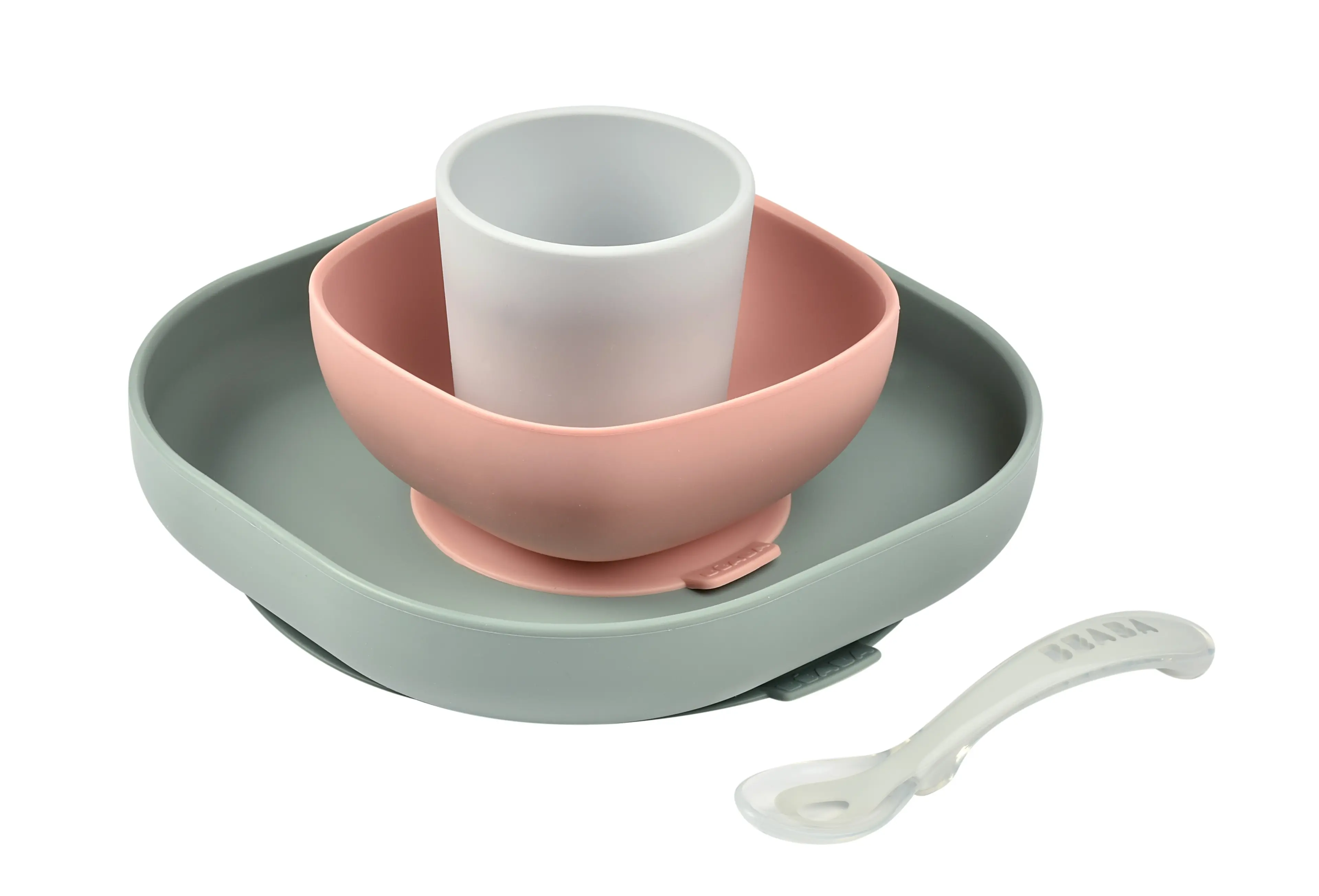 Beaba Silicone Suction Meal Set Eucalyptus