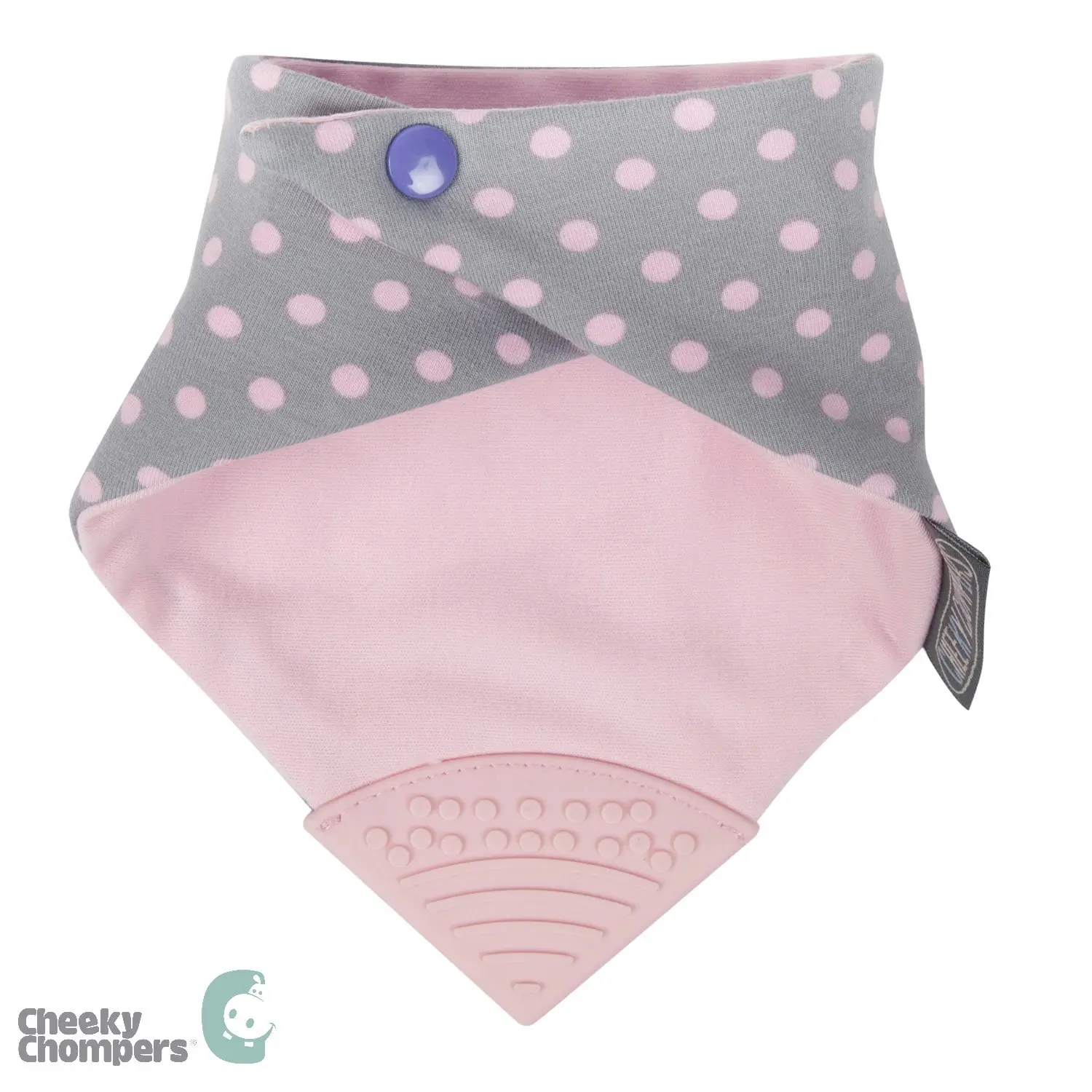 Cheeky Chompers Neckerchew Polkadot Pink