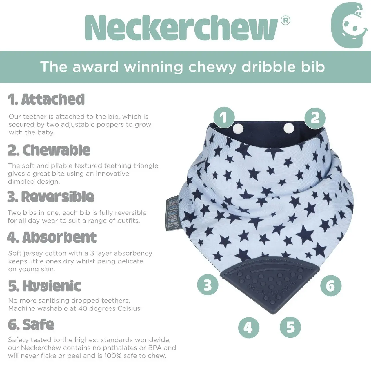 Cheeky Chompers Neckerchew Twinkle Twinkle