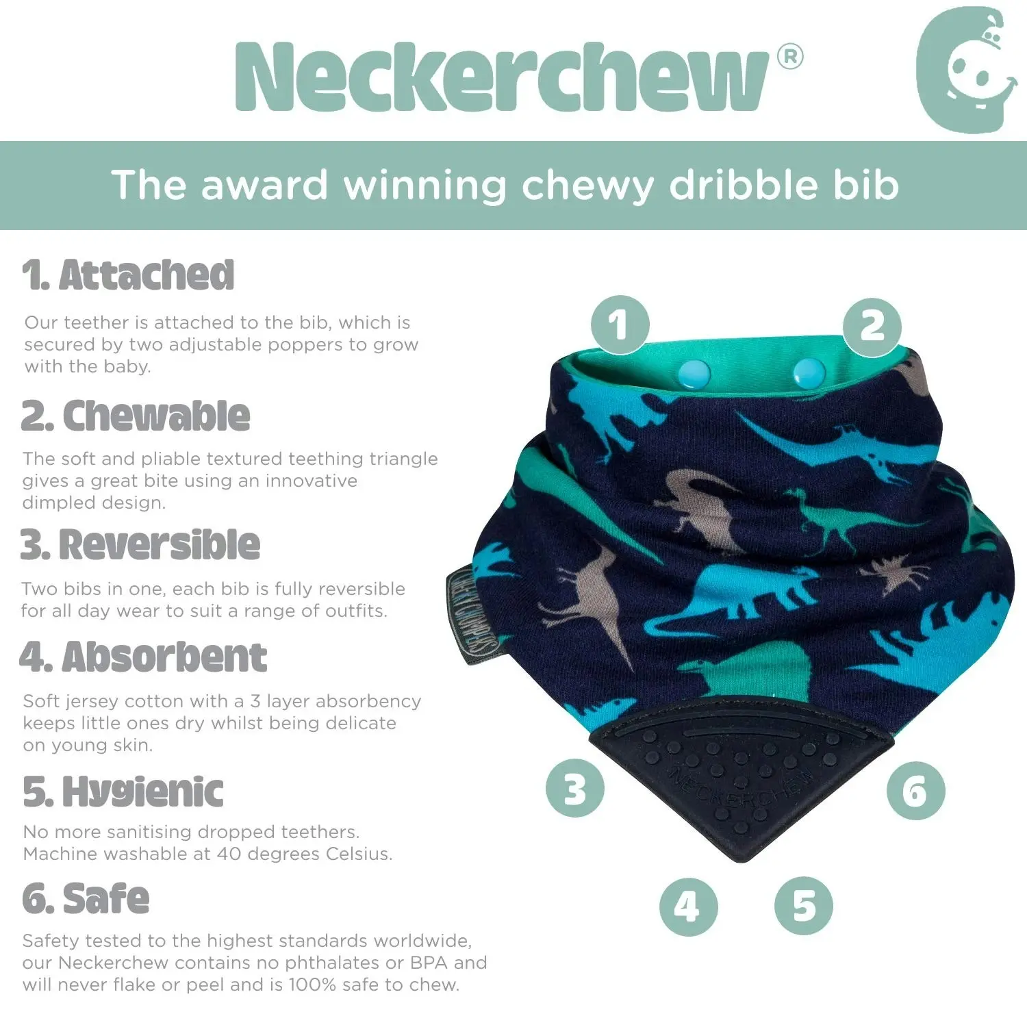 Cheeky Chompers Neckerchew Dino Friends