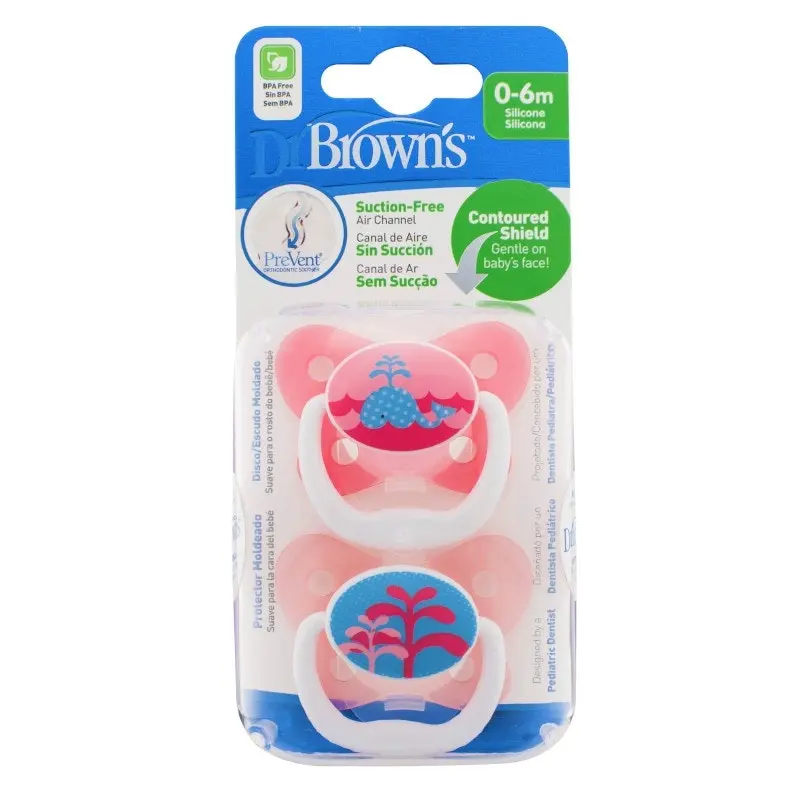 Dr Browns Prevent Contoured Pacifier Stage 1 Pink