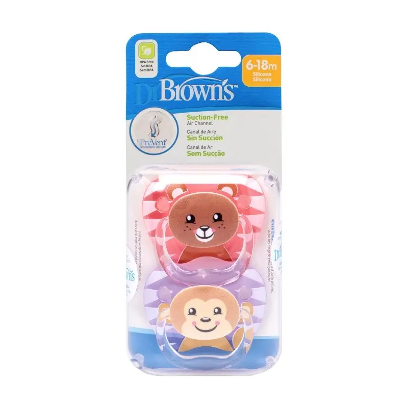 Dr Browns Prevent Shield Pacifier Stage 2 Girl 2 Pack