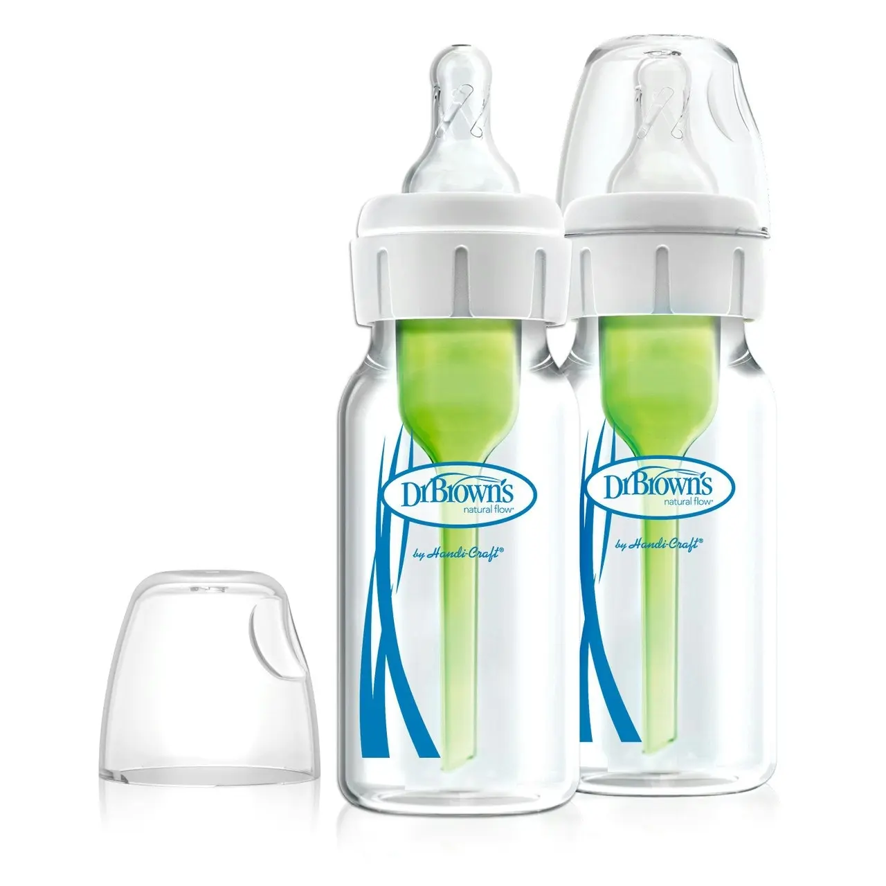 Dr Browns 120 ML Feeding Bottle 1 Teat Glass 2 Pack