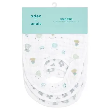 Aden Anais Now Zen 3-Pack Classic Snap Bibs