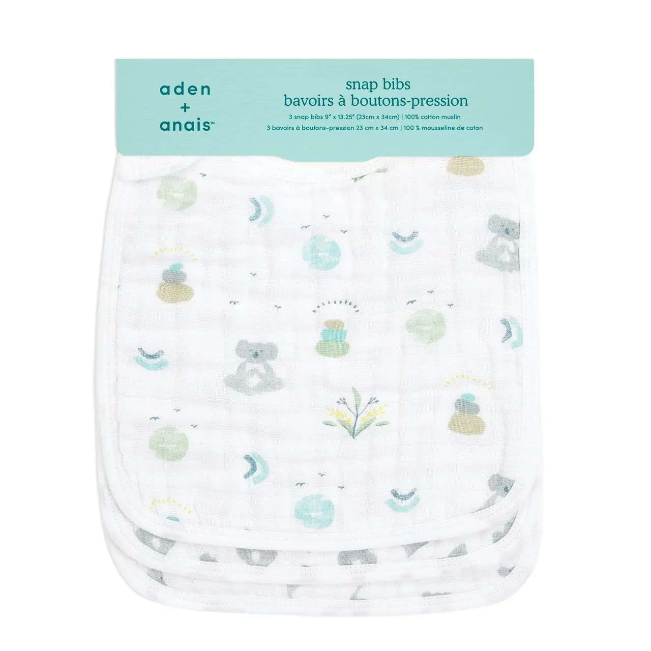 Aden Anais Now Zen 3-Pack Classic Snap Bibs