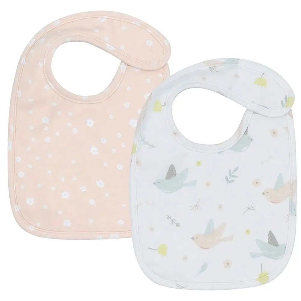 2 Pack Bibs Ava Birds/Blush Floral