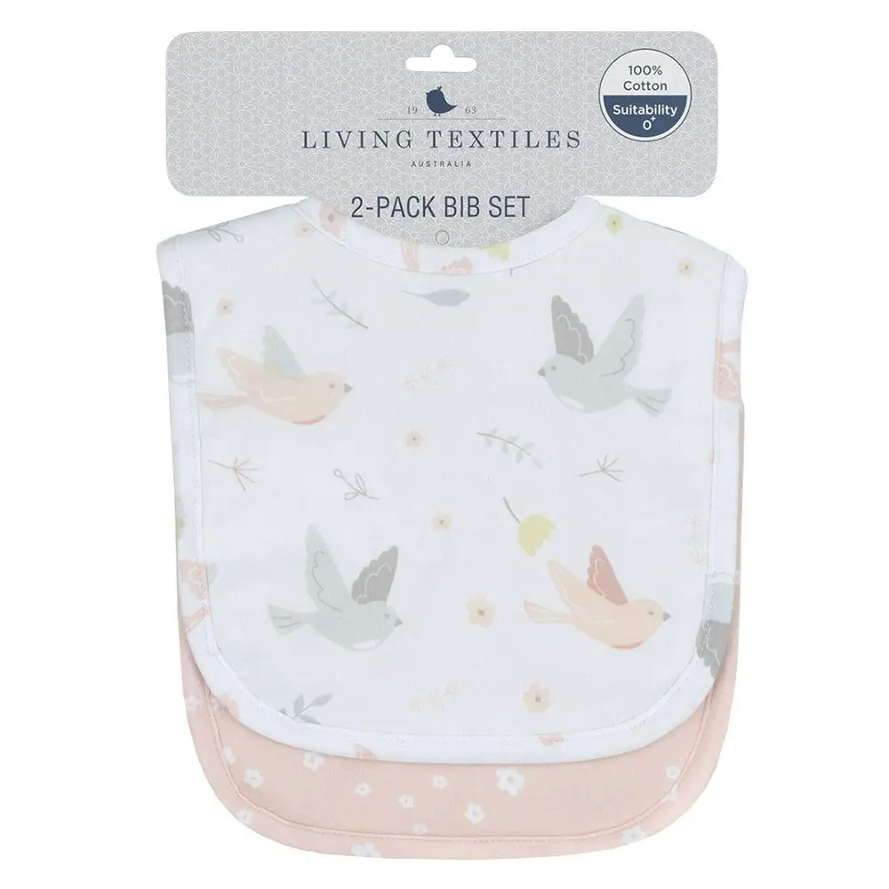 2 Pack Bibs Ava Birds/Blush Floral