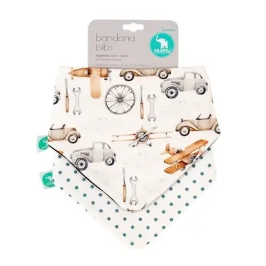 All4Ella Bandana Bibs 2 Pack Vehicle