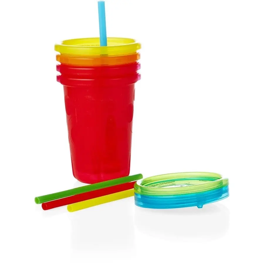 The First Years Take & Toss Straw Sippers 296ML 4 Pack