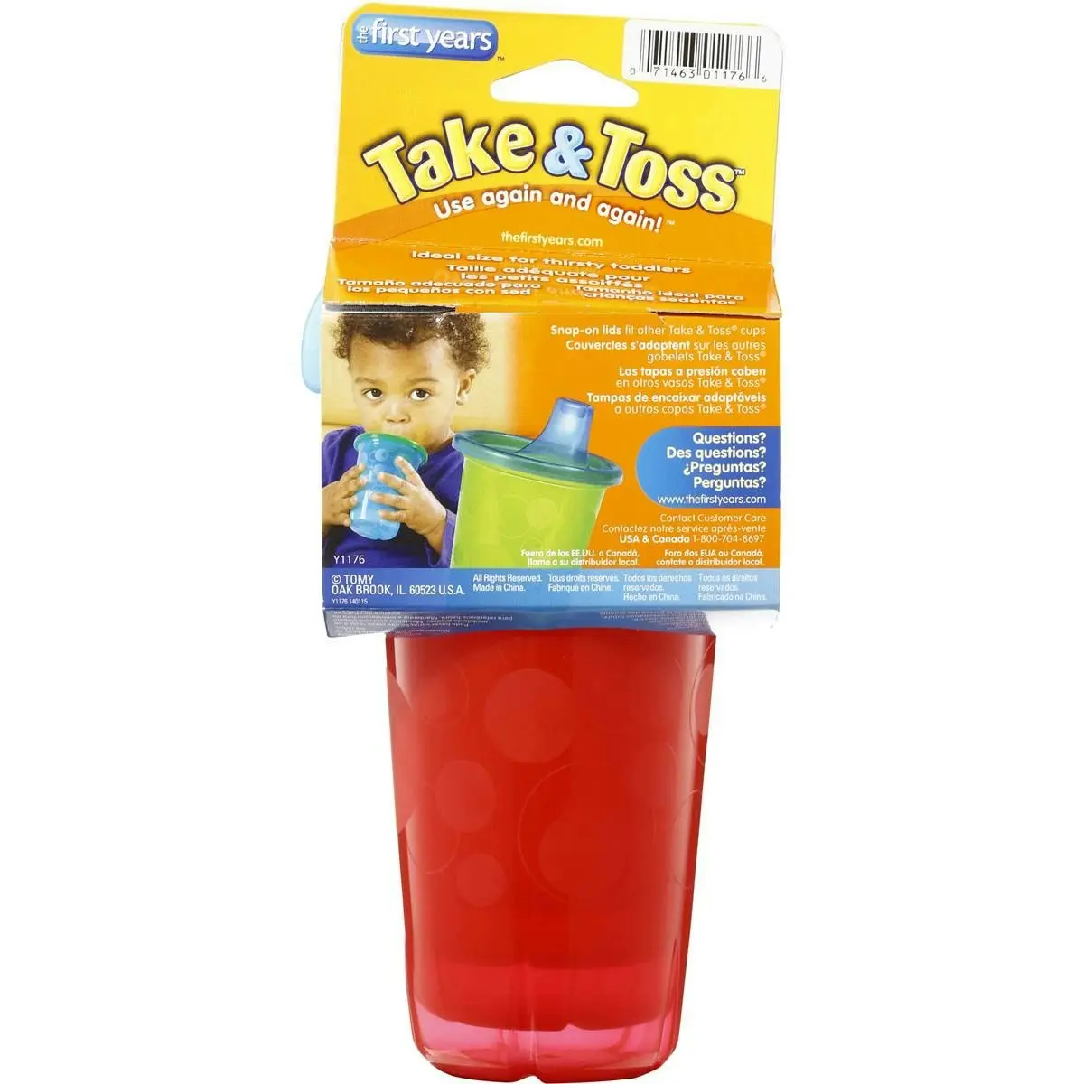 Take & Toss Spill Proof Cups 209ML 4 Pack