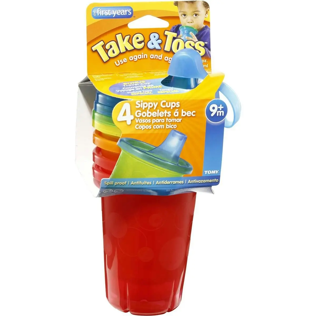 Take & Toss Spill Proof Cups 209ML 4 Pack