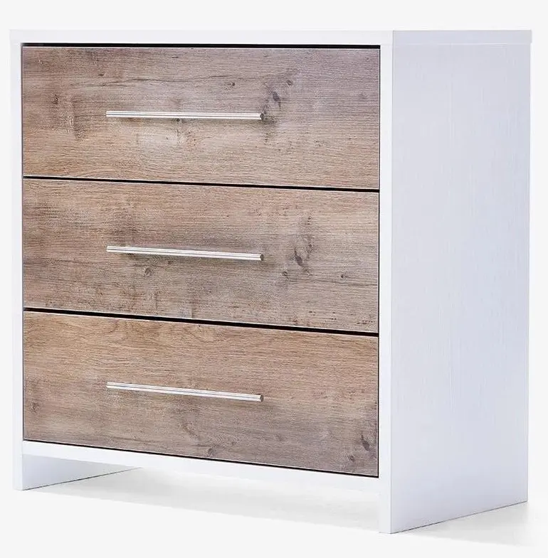 Tasman Eco Elyse Ash/White 3-Drawer Chest