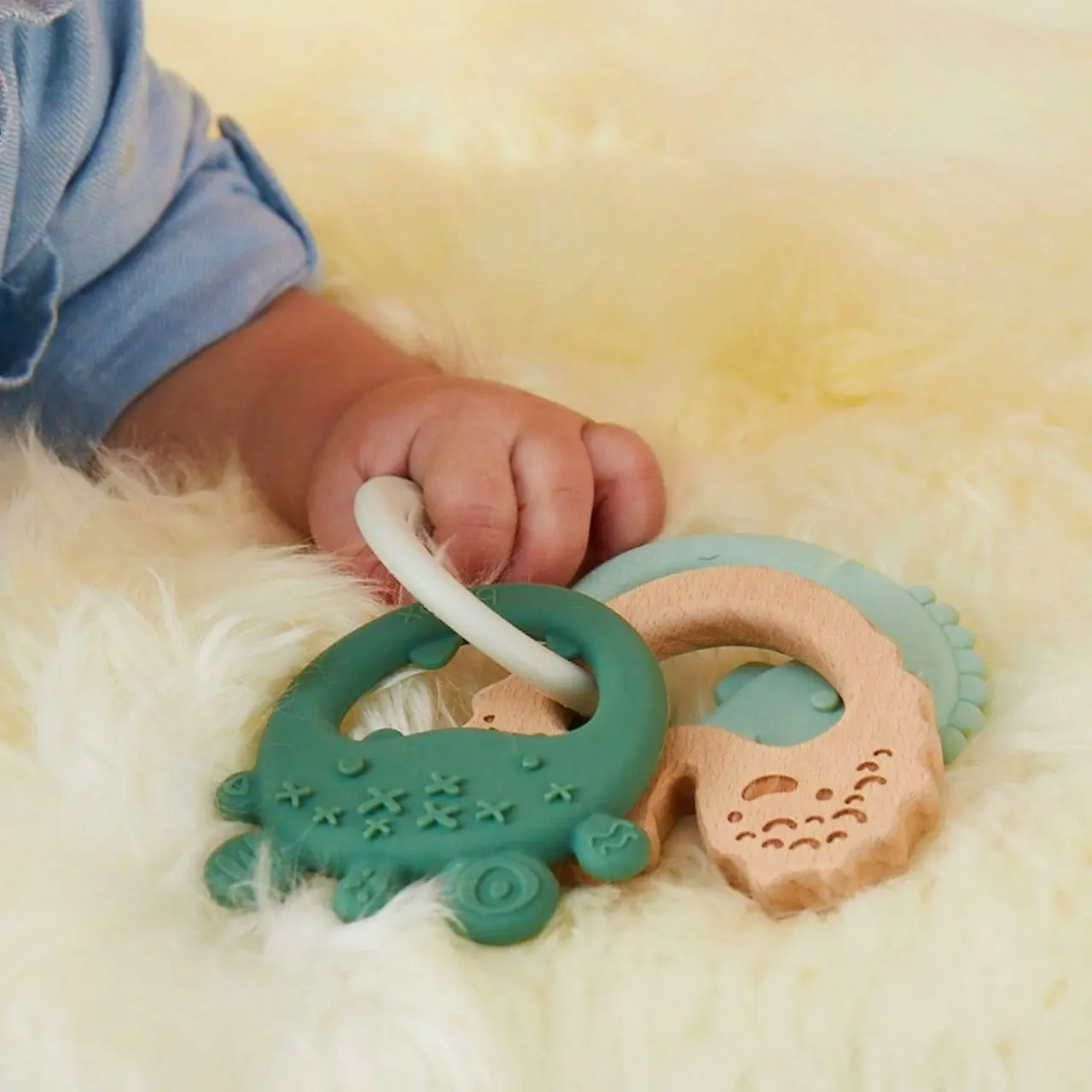 Trio Teether Sage