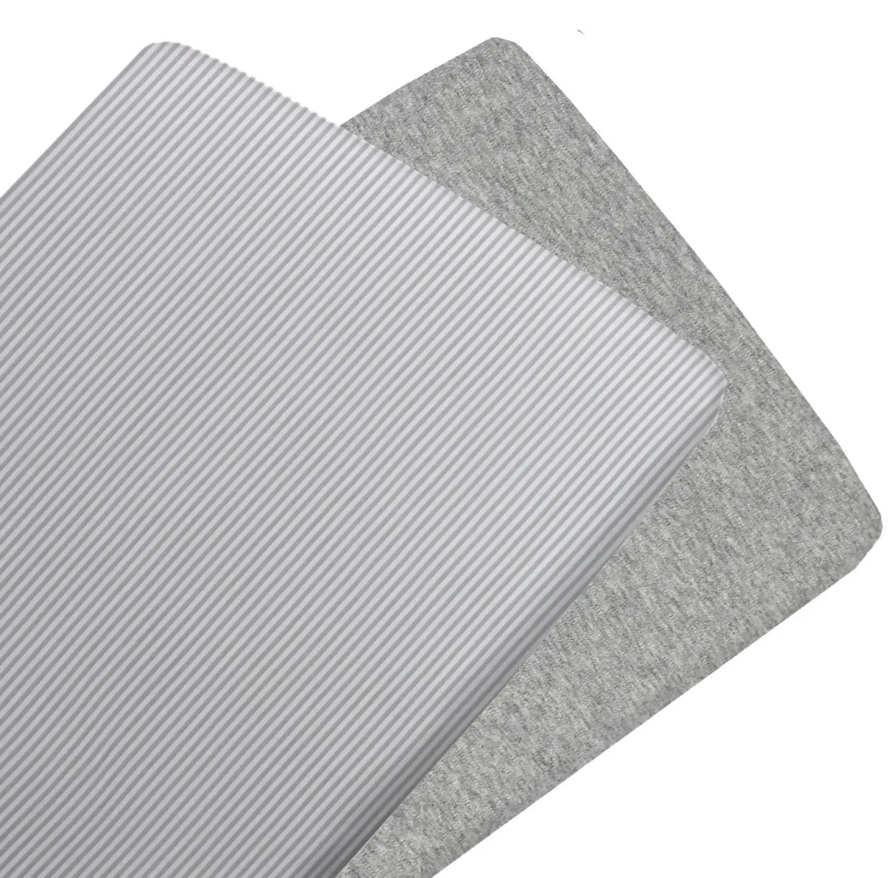 2 Pack Jersey Co-Sleeper/Cradle Fitted Sheet Grey Stripe/Melange