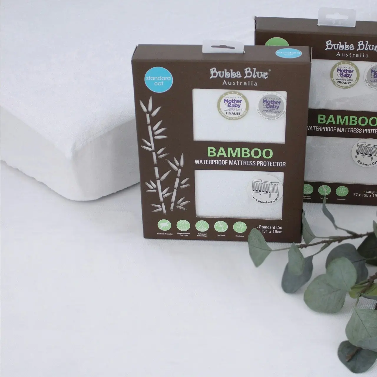 Bubba Blue Bamboo Mattress Protector Standard Cot