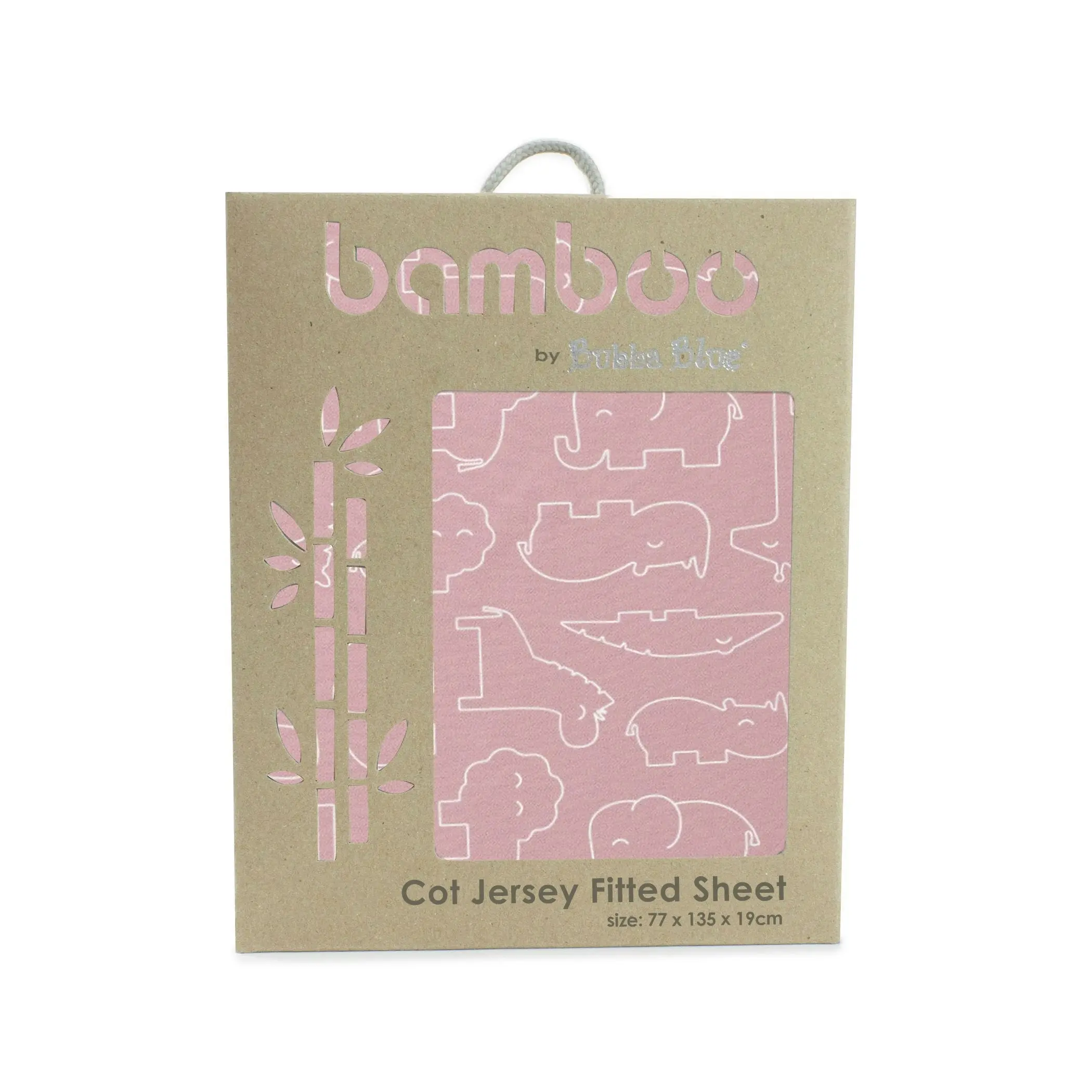 Bubba Blue Smokey Pink Cot Jersey Fittedsheet