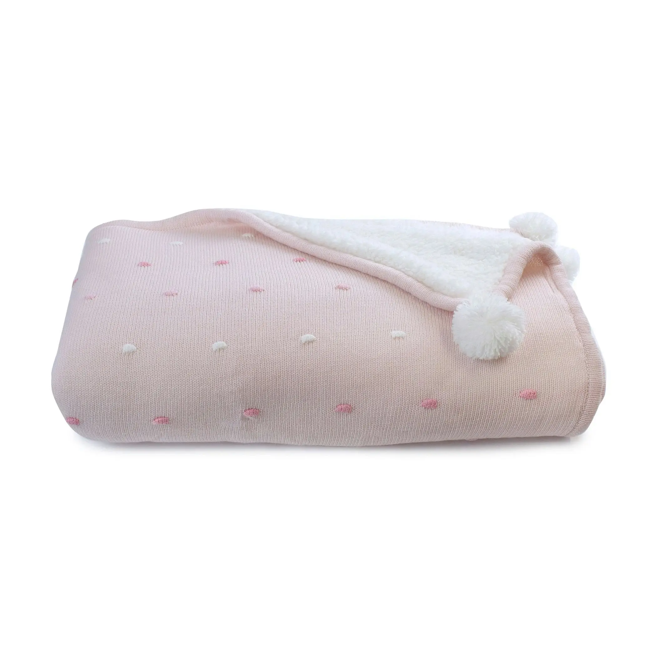 Bubba Blue Confetti Cot Know Blanket Pink