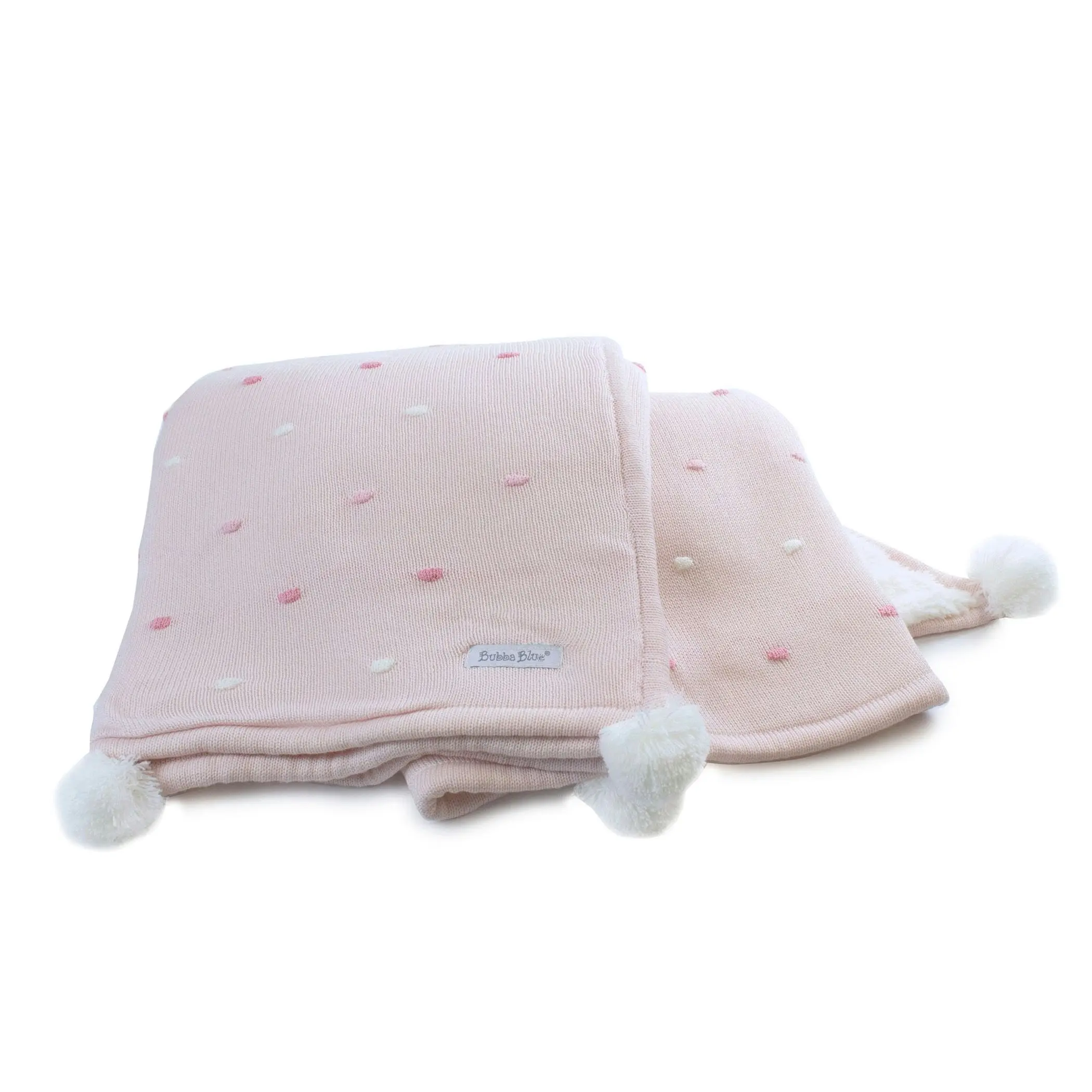 Bubba Blue Confetti Cot Know Blanket Pink