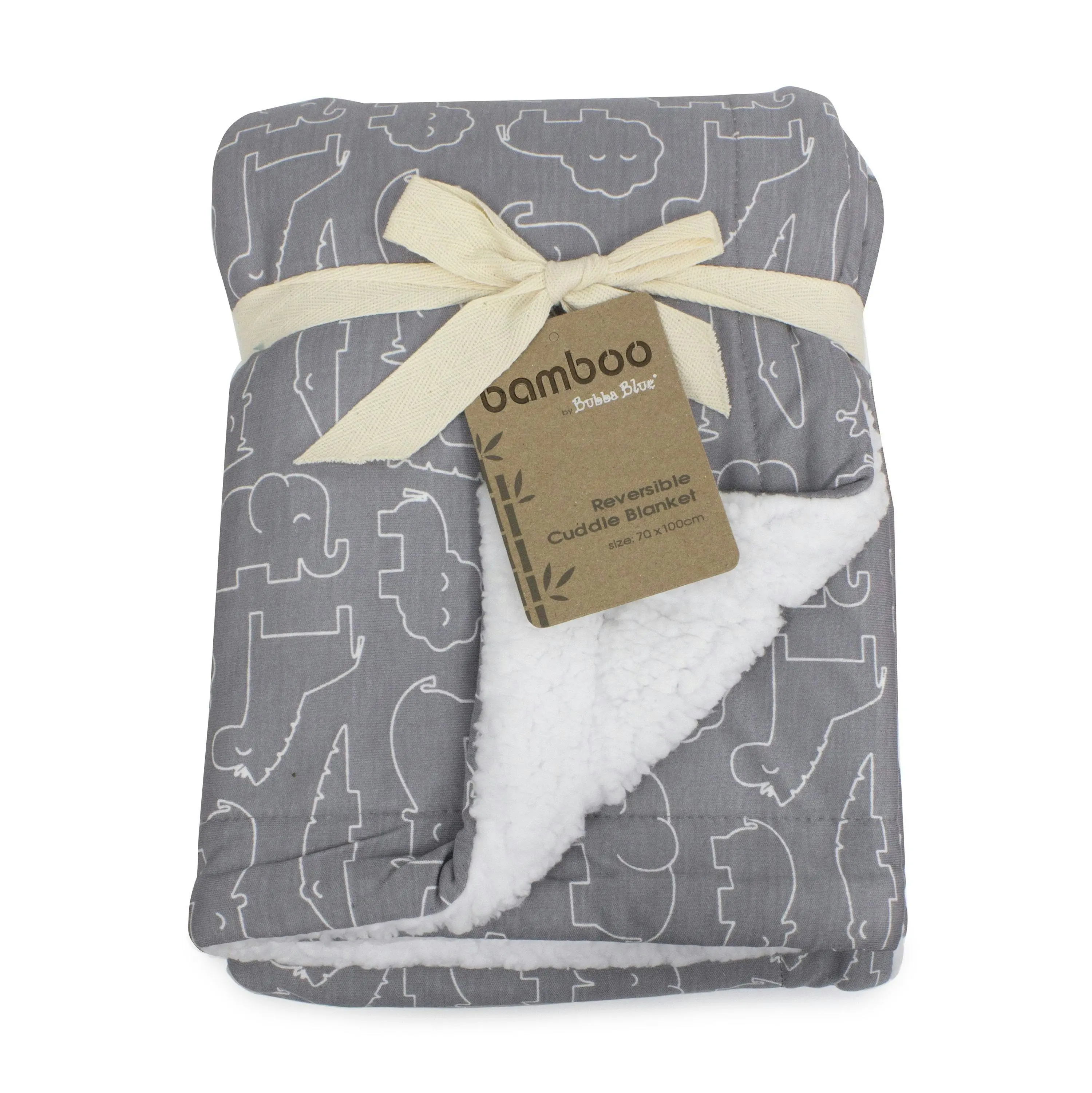 Bubba Blue Ash Grey Safa Bamboo Reversible Blanket