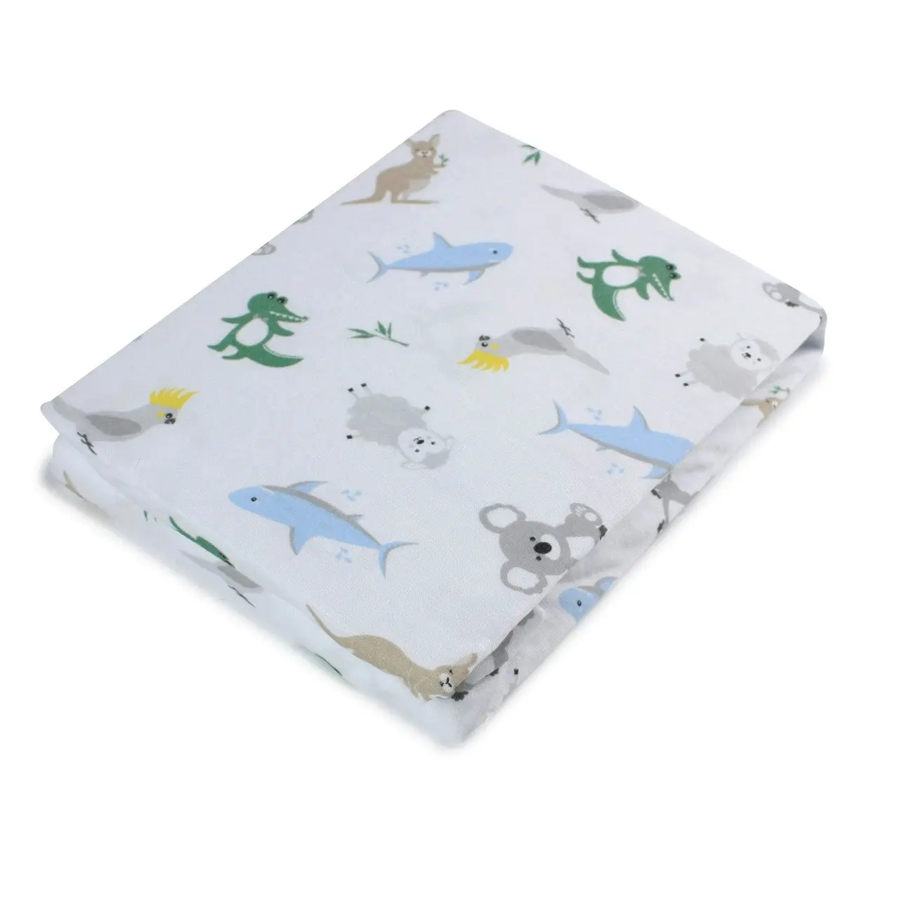 Bubba Blue Aussie Animal Jersey Cot Fitted Sheet