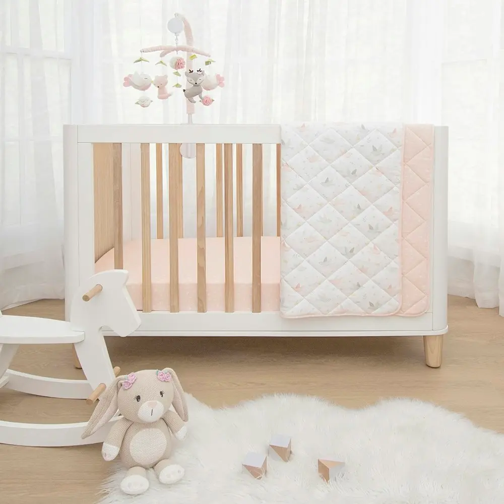 Jersey Cot Comforter Ava/Blush Floral